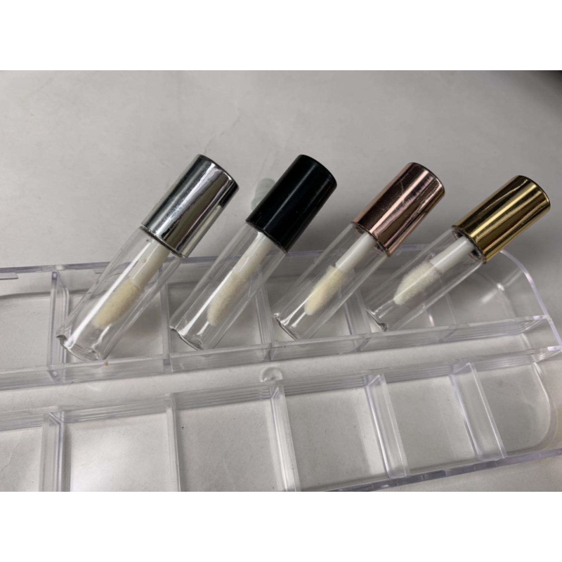 Image of Empty Mini Lip Gloss Tube Lip Comestic Trial Bottle Tool Empty Cosmetic Tube Lip Glaze Color Lip Oil Separate Bottle 4 Colors KK #1