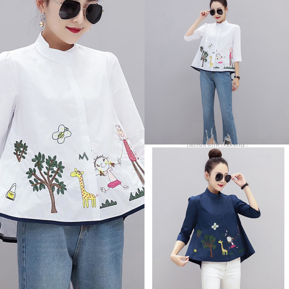 cute embroidered tops