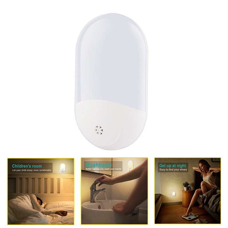 Led Night Light Plugin Wall With Dusk To Dawn Photocell Sensor And Adjustable Brightness 2700k