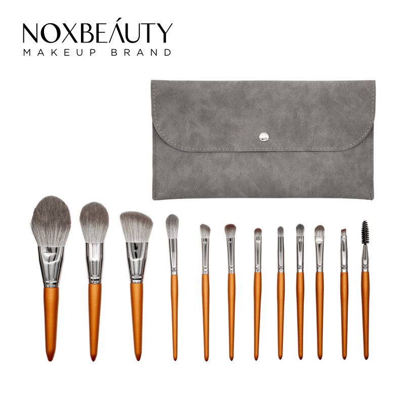 Noxbeauty 12 Pcs Set Makeup Brushes Set Make Up Brushes Kit Powder Blush Eye Shadows Makeup Brushes Golden Shopee Singapore