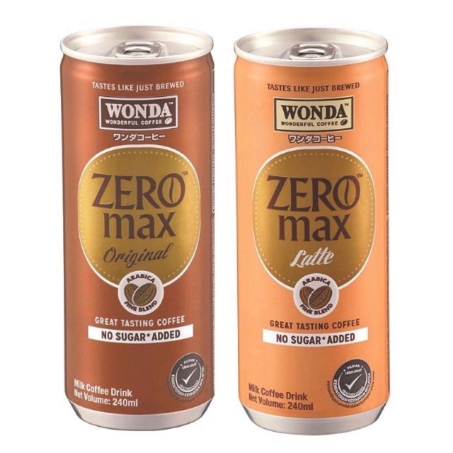 Wonda Coffee Zero Max Latte Orignal Tin Shopee Singapore