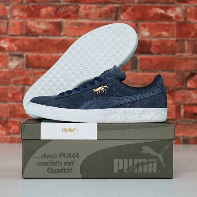 navy Suede Navy stripes puma shoes 