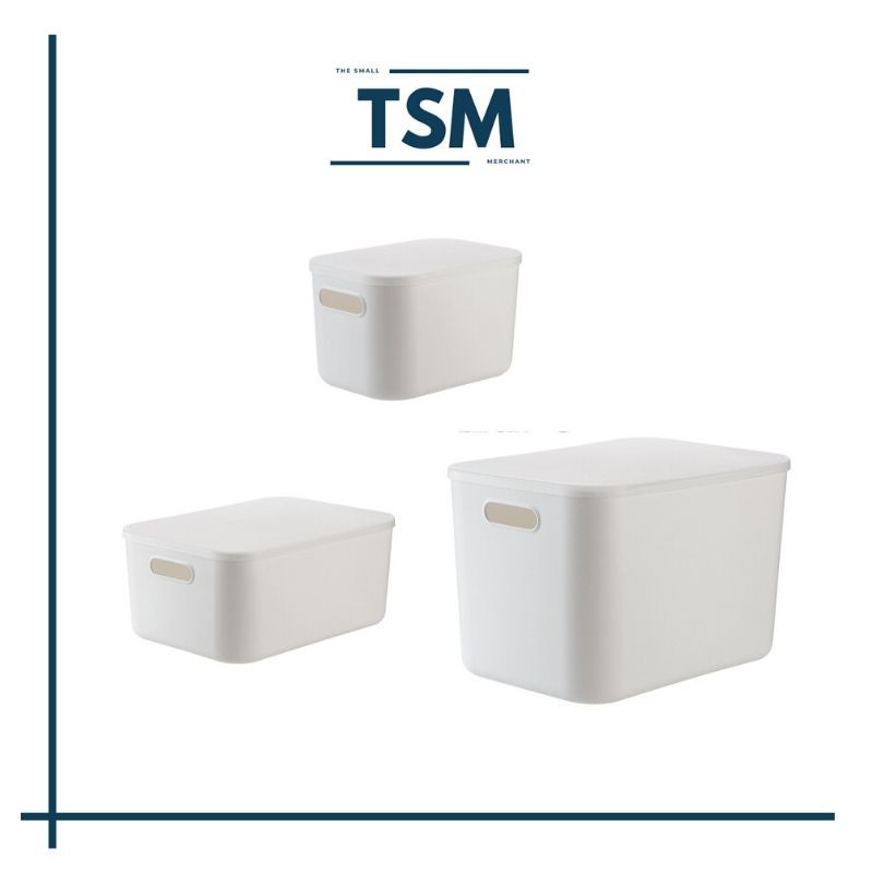 Tsm Set Of 2 Stackable Storage Box With Dustproof Lid For Wardrobe