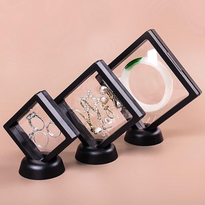 3pcs Transparent Box Suspension Jewelry Box Necklace Kotak barang kemas ...