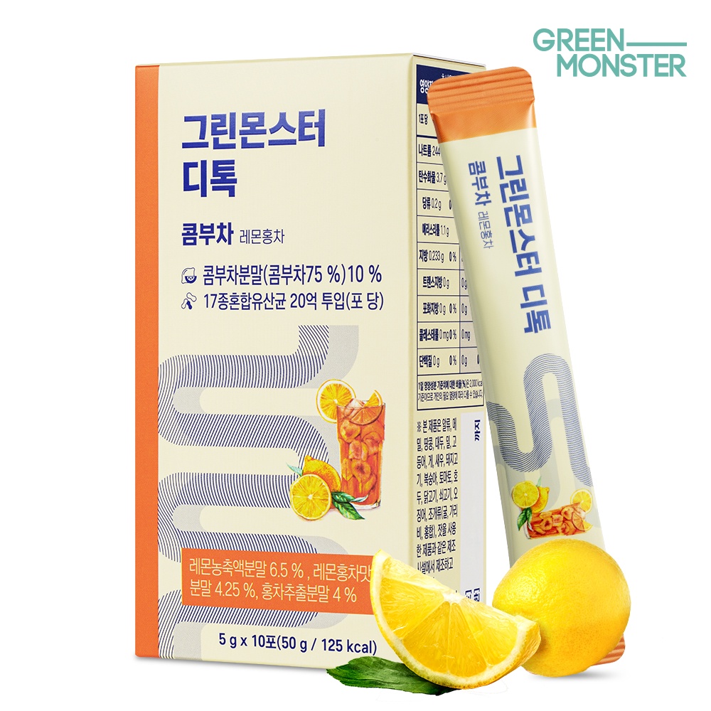 [Green Monster] D-toc Kombucha (Lemon Black Tea) (1T, 10T) | Shopee ...