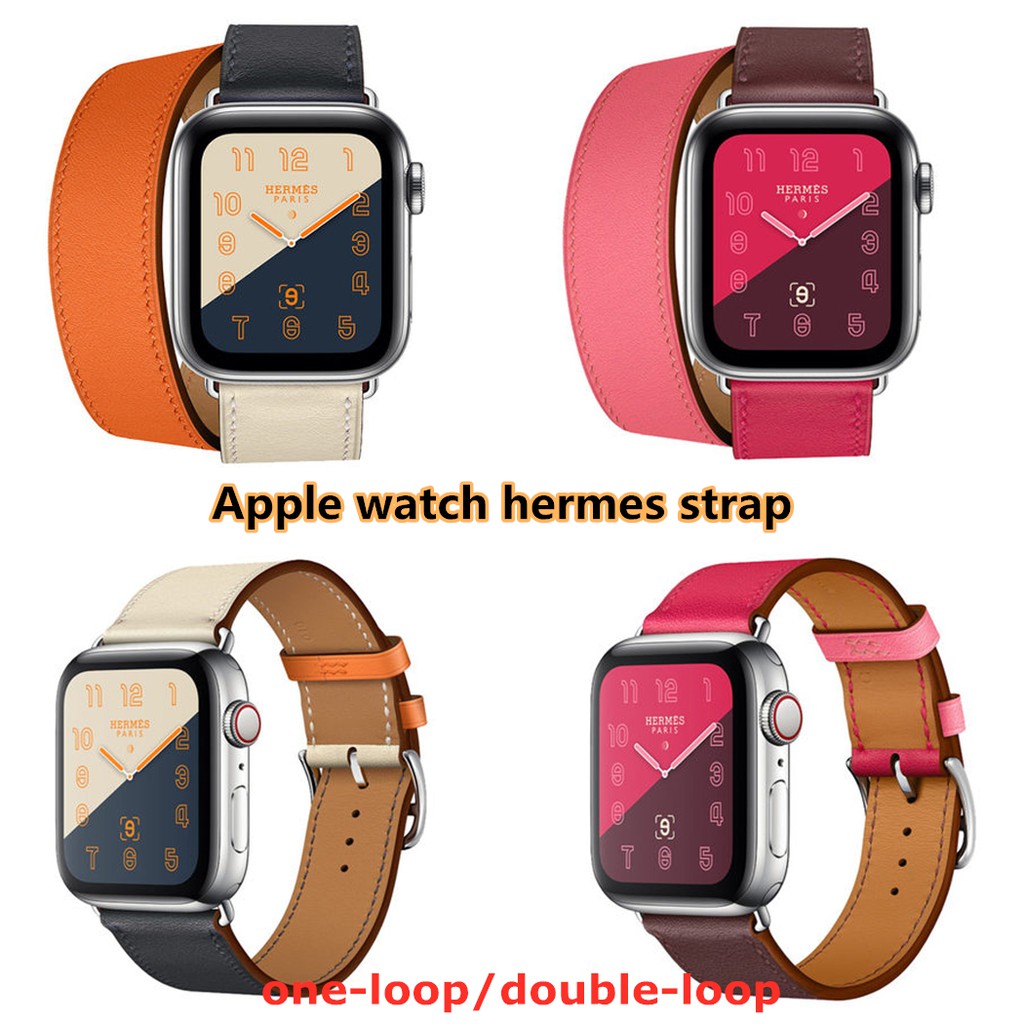 hermes double loop apple watch band