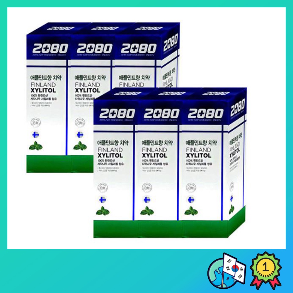 [2080 x Lotte] Korea Toothpaste Xylitol Applemintflavored 120g x 6pcs