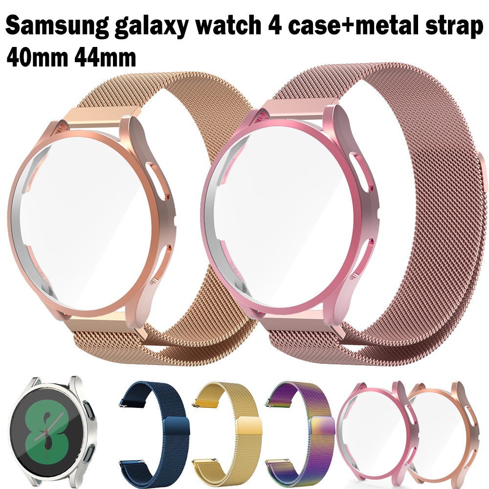 Samsung galaxy watch 5 4 protective cover with metal strap Samsung