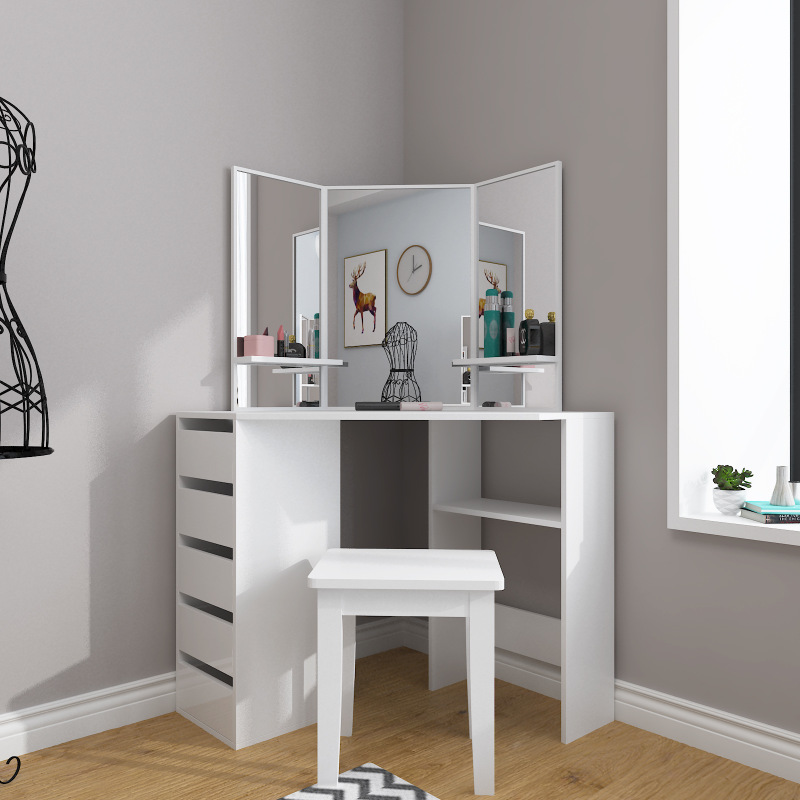 Scandinavian Modern Minimalist Computer Desk One Bedroom Storage Cabinet Drawer Dresser With Makeup Vanity Tables Shopee Singapore