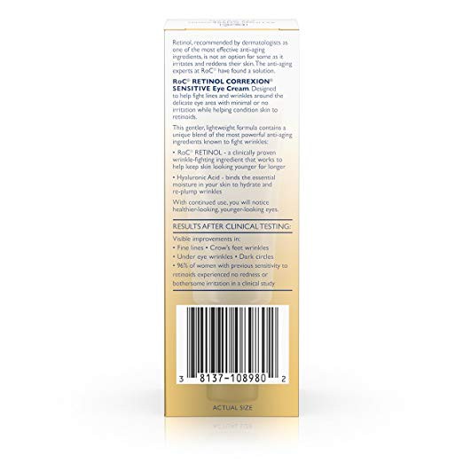 retinol correxion sensitive eye cream