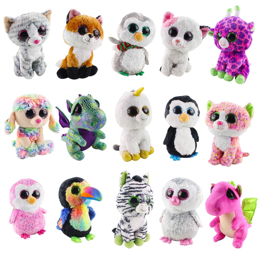 BIG SIZE Ty Beanie Plush Animal Doll Unicorn Owl Giraffe Soft Stuffed Toys  Penguin Bat Cat Boos Dog | Shopee Singapore