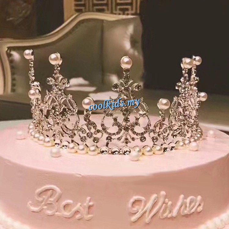 Crown Cake Topper Decoration Mini Princess Kids Princess Themed Baby Birthday Party Tiara Decoration Mahkota Hiasan Kek Shopee Singapore - suit kek roblox