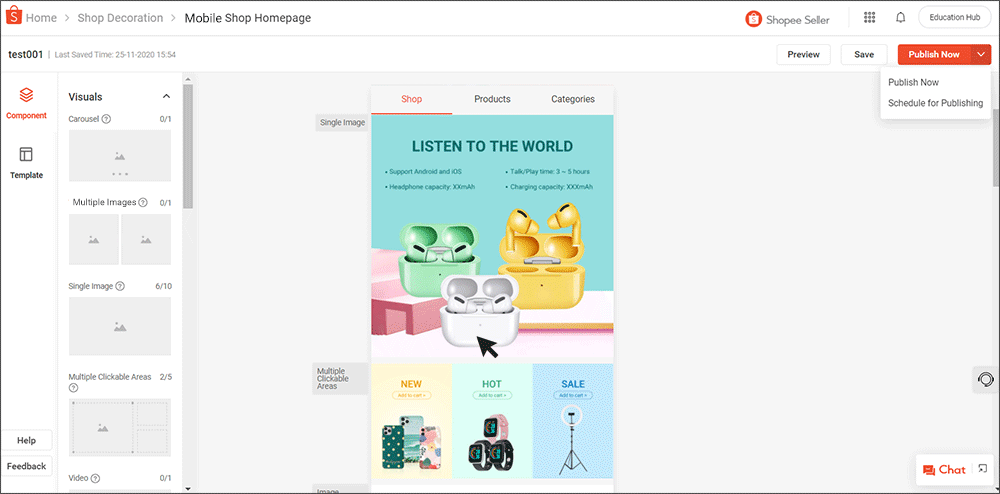 Navigating the Premium Shop Decoration window | Shopee PH Seller ...