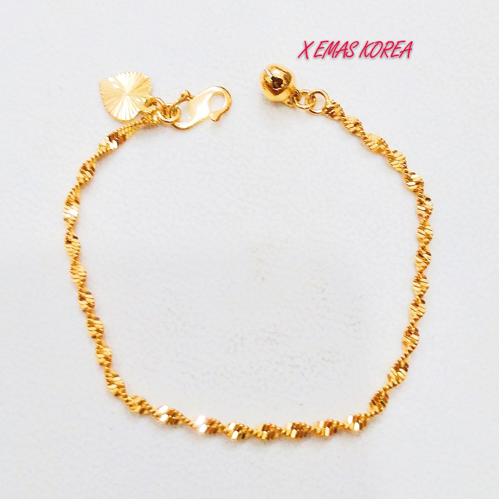 Shop Malaysia Free Cop 916 Rantai Tangan Gila2 Emas Bangkok Jewellery Bracelet Gila2 Golden Plated Shopee Singapore