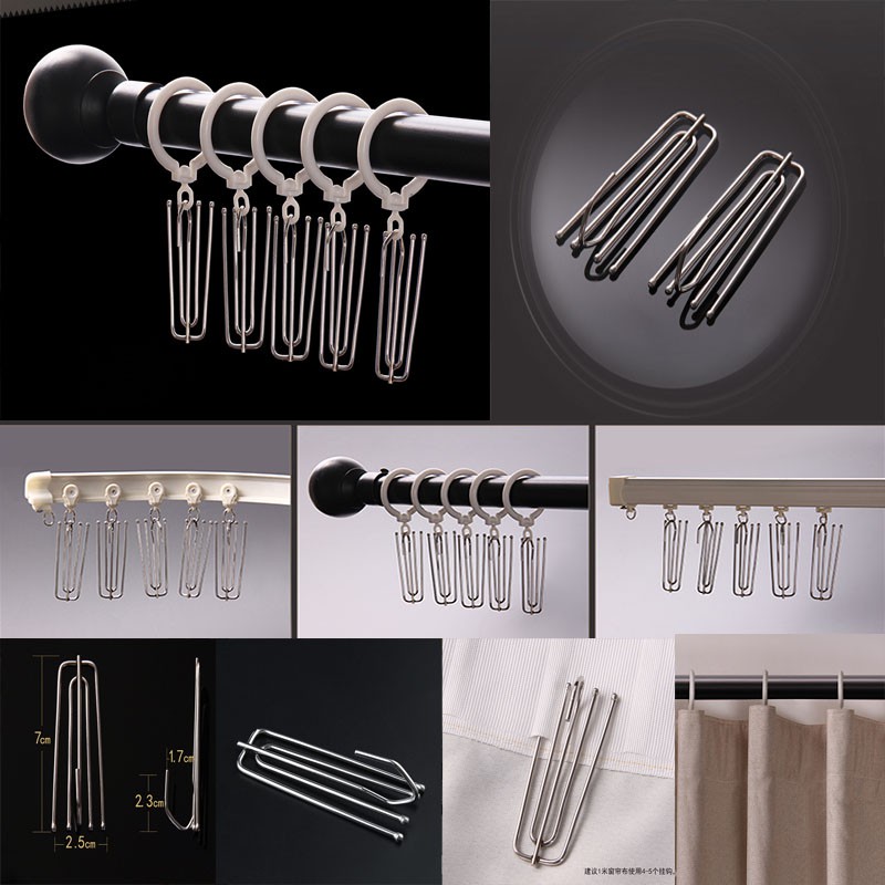 Shop Malaysia Heavy Duty Curtain Pleat 4 Pin Hook Pinch Pleat Drapes Curtain Hooks Curtain Accessories For Curtain And Langsir Shopee Singapore