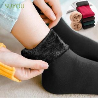 Image of thu nhỏ SUYOU Winter Wamer Thicken Women Thermal Wool Cashmere Snow Socks Seamless Velvet Boots Floor Sleeping Hose #0