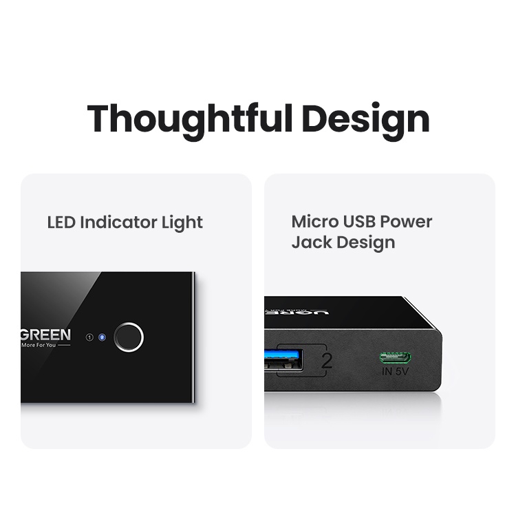 ugreen usb 3.0 switch selector 4 port 2 computers