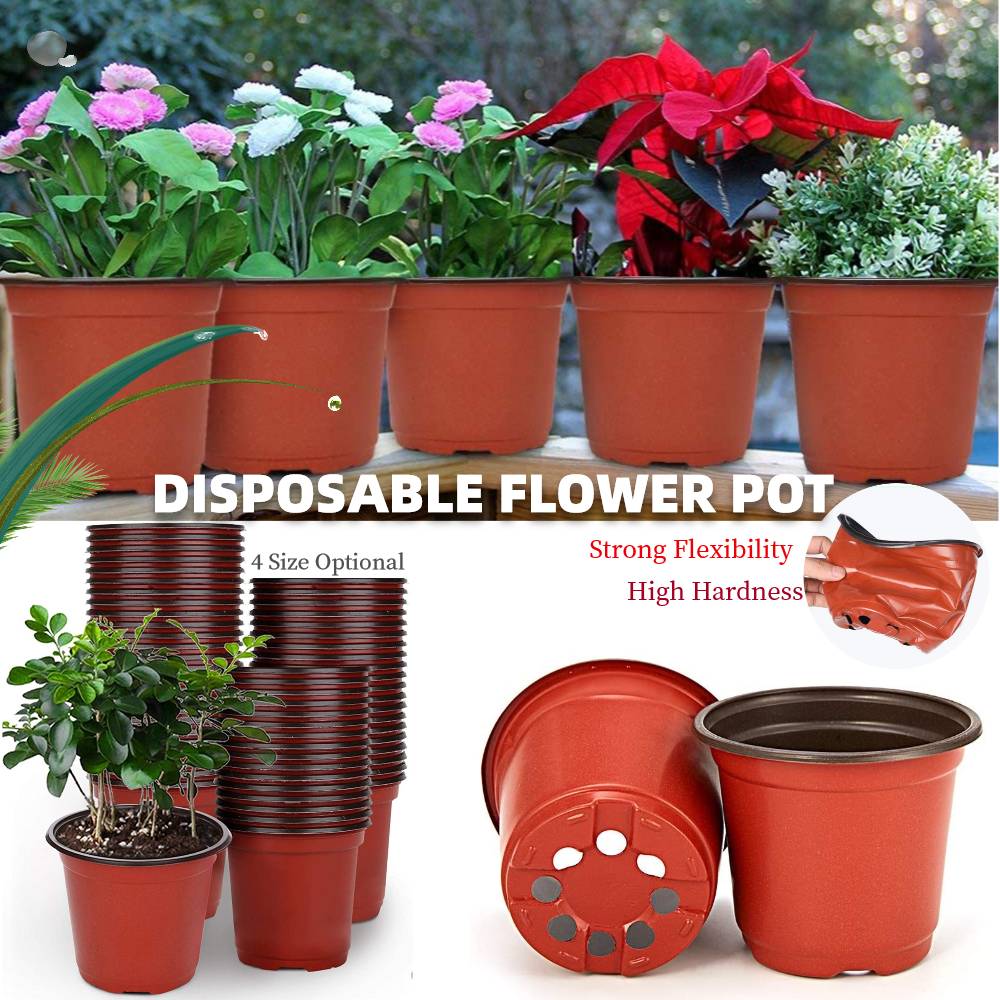 13Pcs Disposable Flower Pot Plant Nursery Pots Plastic Pots for Flower  Seedling Pots Plant Container Seed Starting Pot
