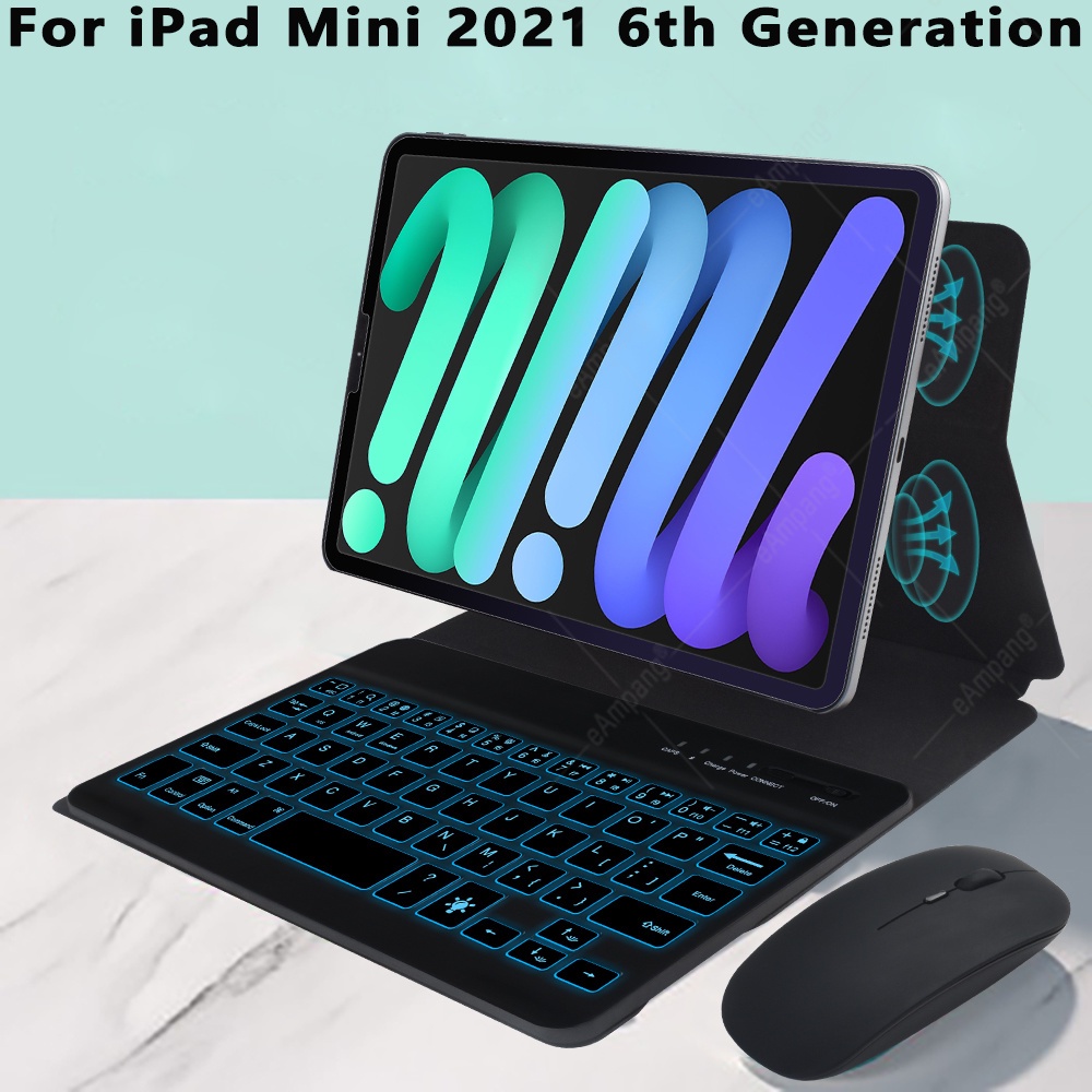 Backlight Keyboard Case for iPad Mini 2021 6th Generation Case