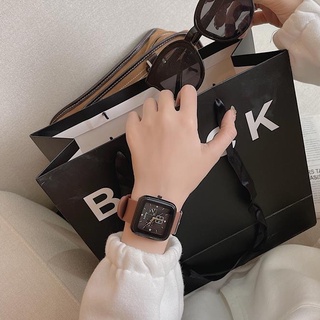 High Quality Korean Ladies Watch Quartz Luxury Khaki Leather Strap Fashion Watch for Woman Black Khaki Green