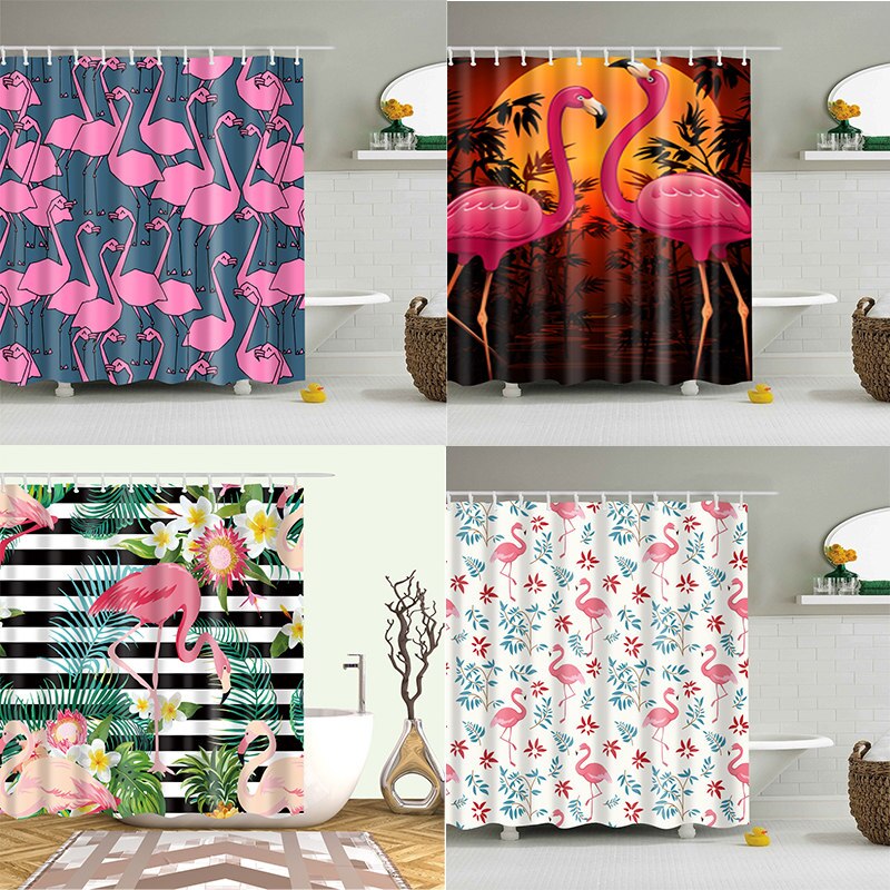 Flamingo Shower Curtain 3d Print, Flamingo Shower Curtain