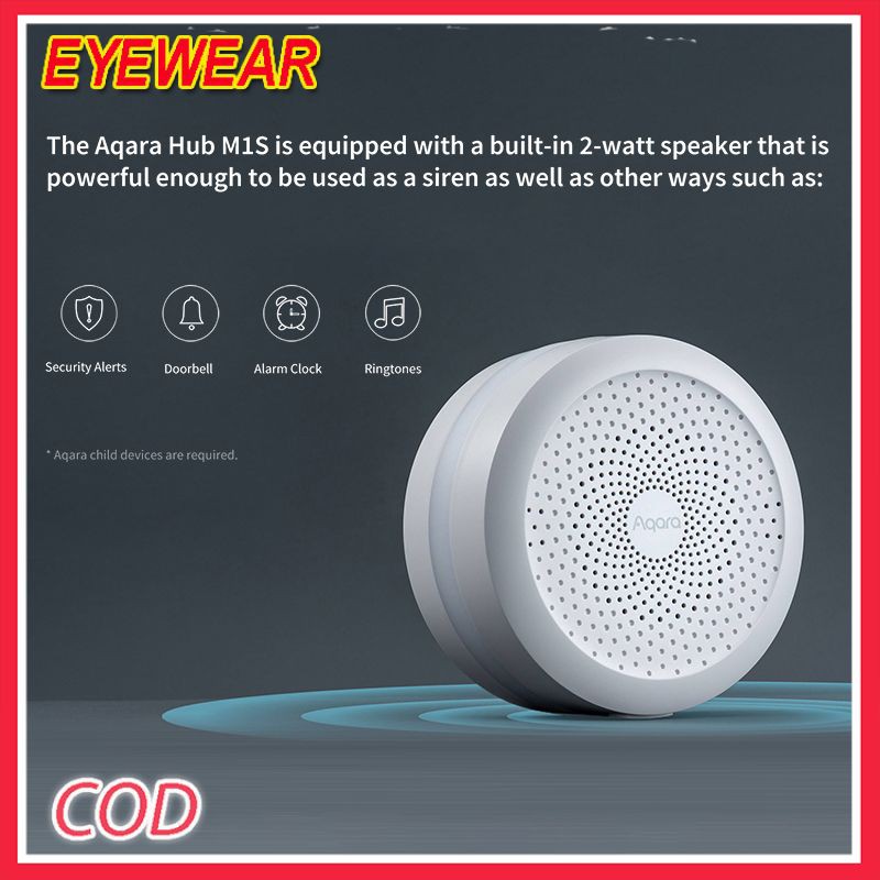 2021 Newest Aqara M1s Hub Gateway With Rgb Led Night Light Zigbee 3 0 Remote Control Work Mijia App Homekit Shopee Singapore