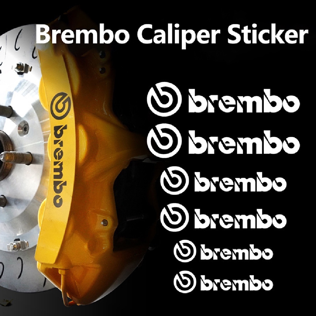 [CKE] 6pcs Car Brake Caliper Sticker For Brembo Reflective Lettering Vehicle Decal