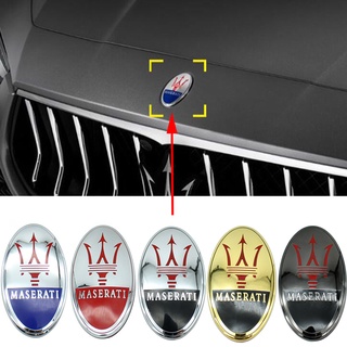 For Maserati Ghibli GT Car Auto Front Hood Emblem Sticker Decal Badge Logo Black