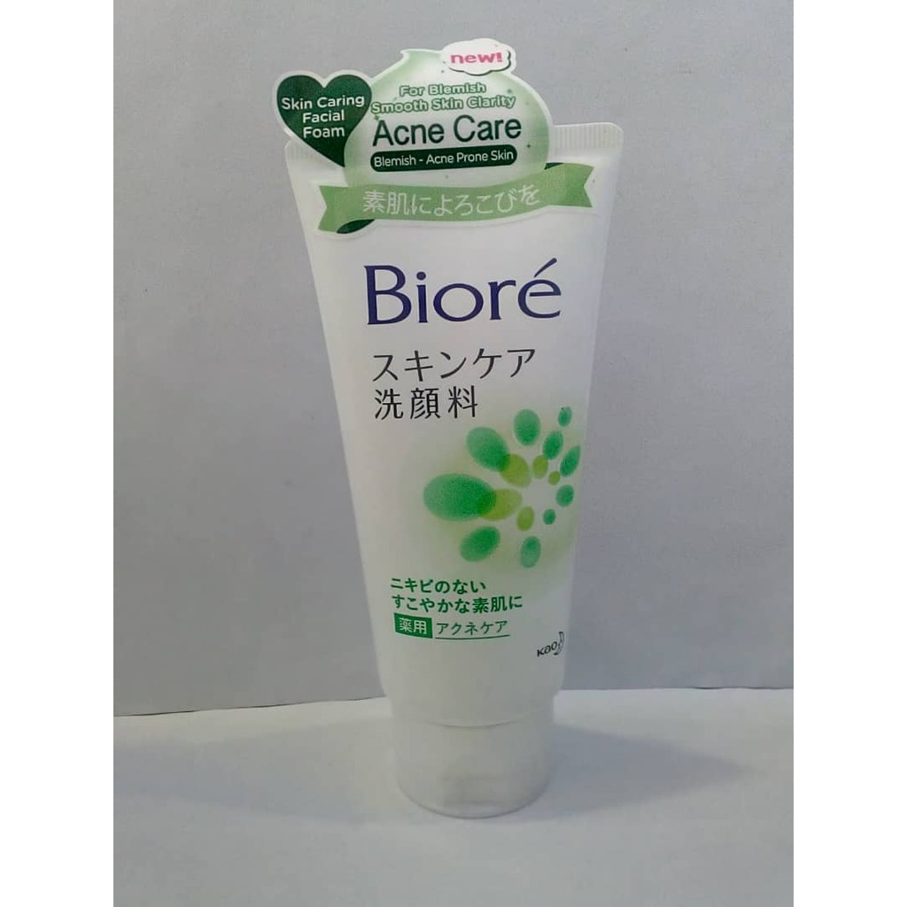 biore skin caring facial foam acne care