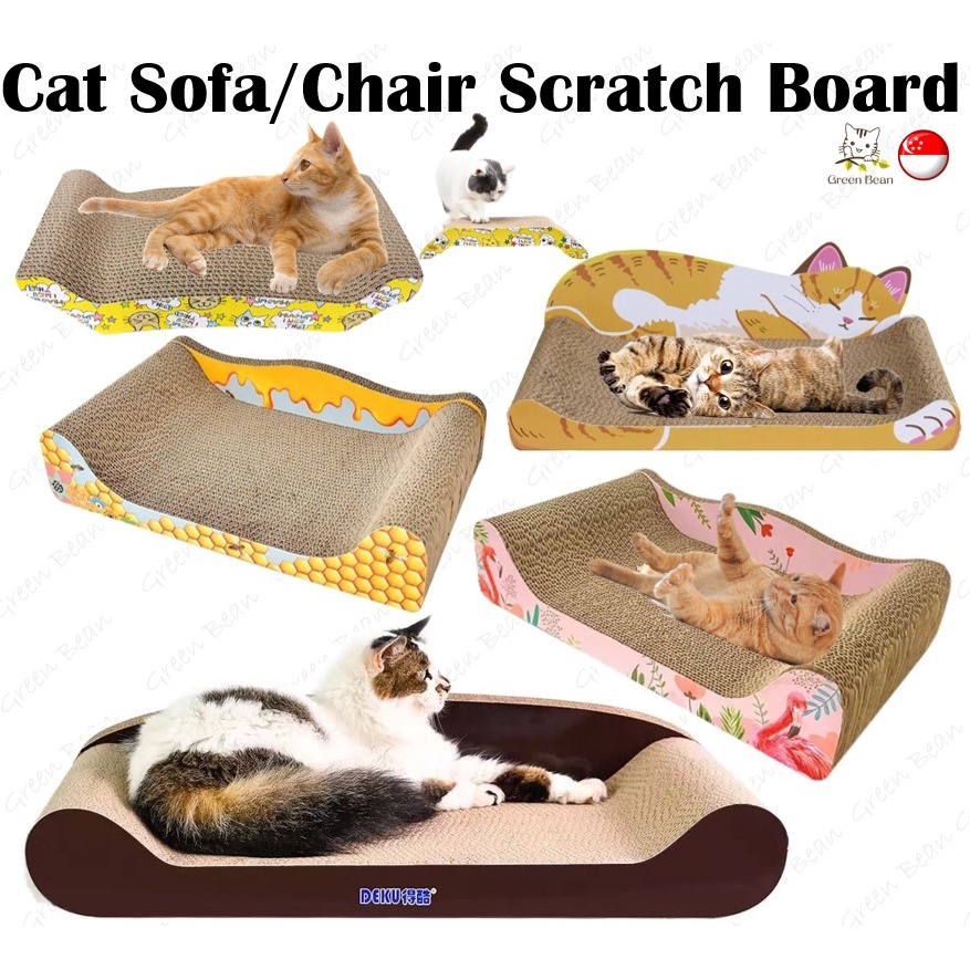 [SG STOCK] Cat Scratching Board / Brown Sofa Chair / Kitten Bed ...