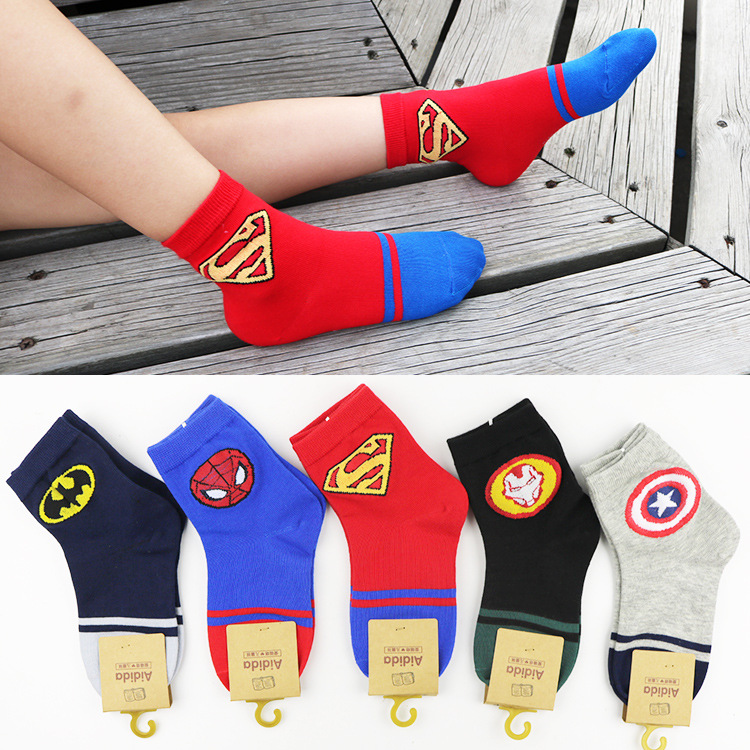 Kids Boy Superhero Avengers Marvel DC Socks for 2-6 Years Old 5 Pairs ...