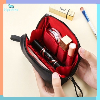 In Stock Mini Lipstick Bag Simple Solid ColorPortable Cosmetic Bag Outing Travel Hand Lip Gloss Storage Bag