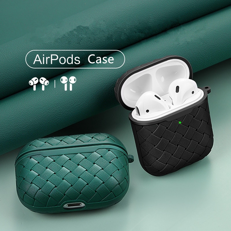 Airpods Case Earphone Scuff Proof Cover Airpods Pro 3 Silicone Protective Cover Fashion Woven