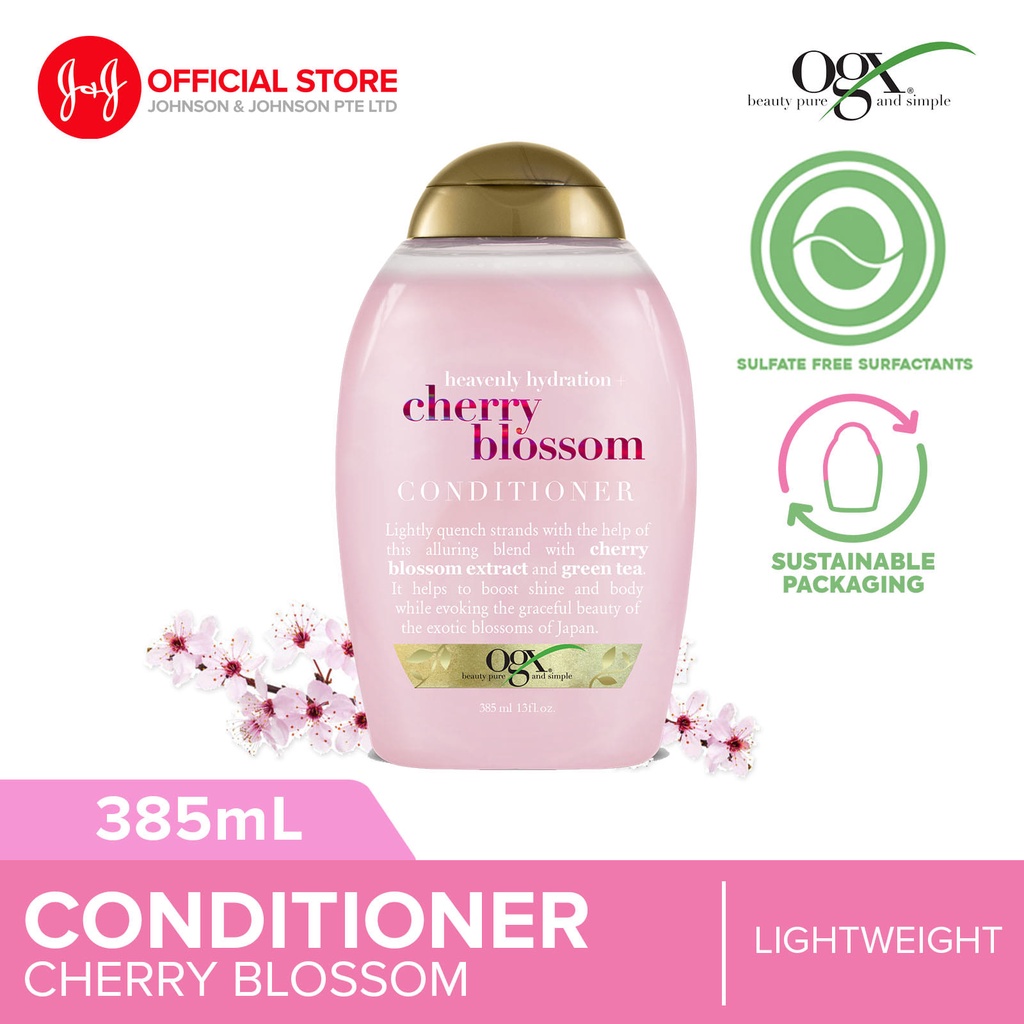 OGX Heavenly Hydration Cherry Blossom Conditioner 385ml | Shopee Singapore