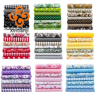 Image of 7pcs/lot DIY cotton Fabric Printed Cloth Sewing Quilting Fabrics for Patchwork Needlework Handmade Accessories T7866
