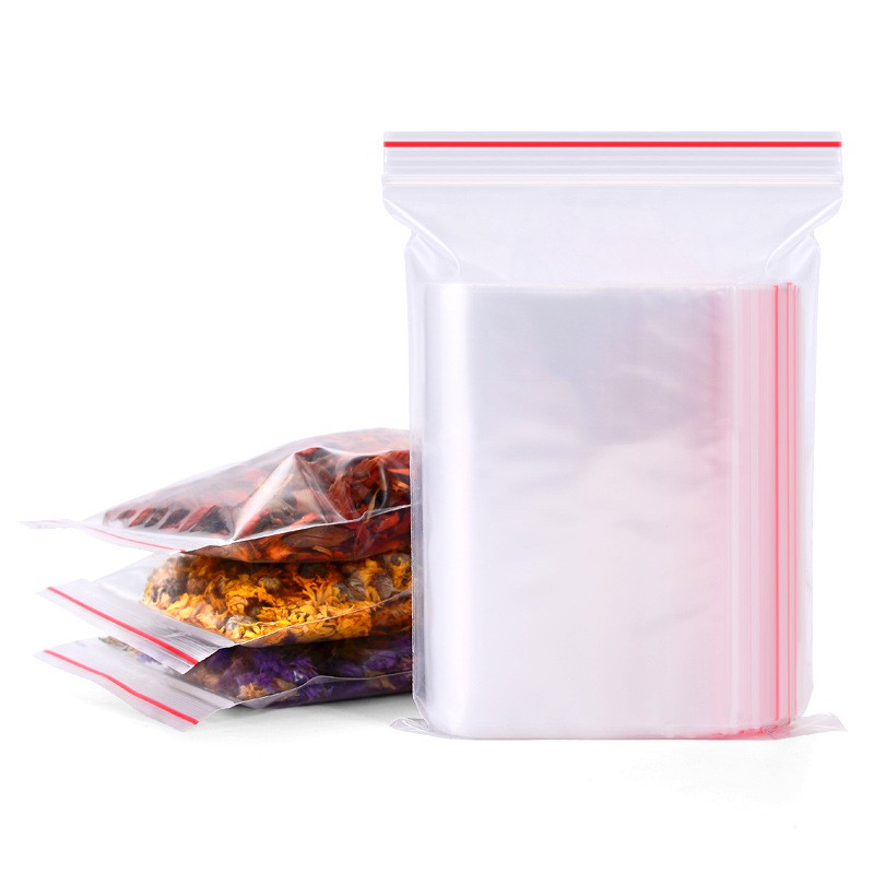 100pcs Plastic Reusable Candy Food Zip Lock Seal Packaging Bag Shopee Singapore