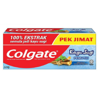 Colgate Kayu Sugi Pemutih 160g Twinpack  Shopee Singapore