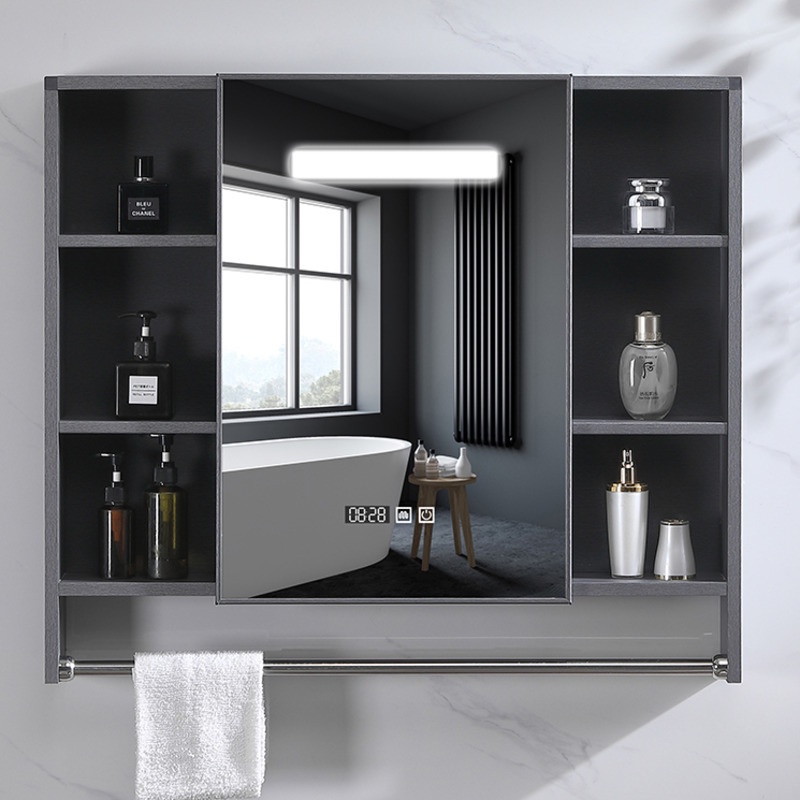 Space Aluminum Intelligent Mirror with Light Demisting Toilet