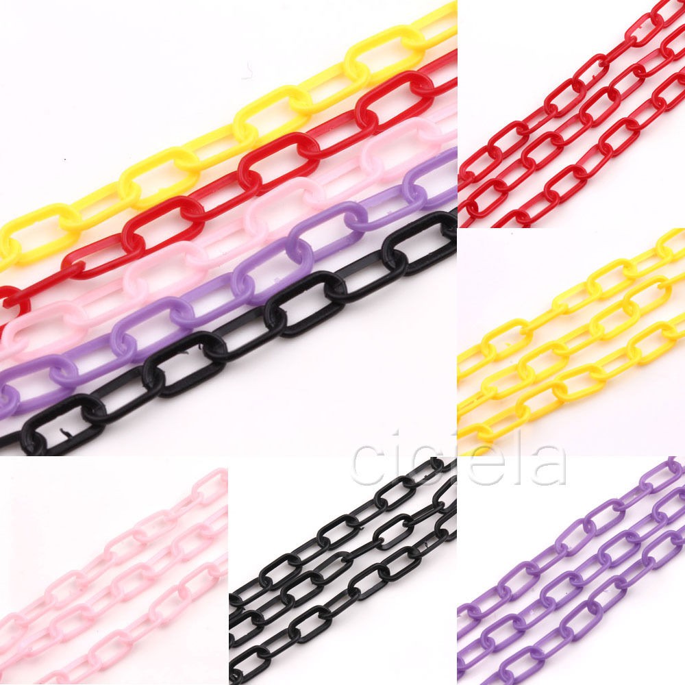 100 Durable Plastic Counting C Chain C-Links Sugar Glider Parrot Bird Toy Parts