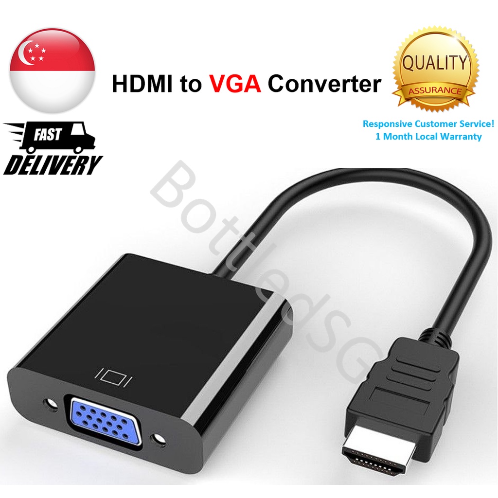 [SG Local Seller] HDMI to VGA adapter 1080P Shopee Singapore