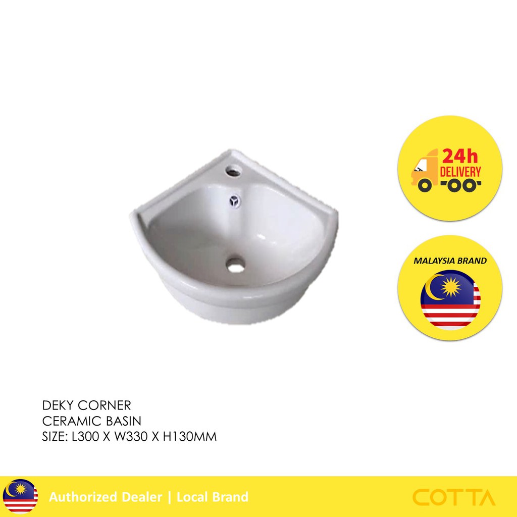 COTTA DEKY CORNER CERAMIC BASIN [READY STOCK] Shopee Singapore