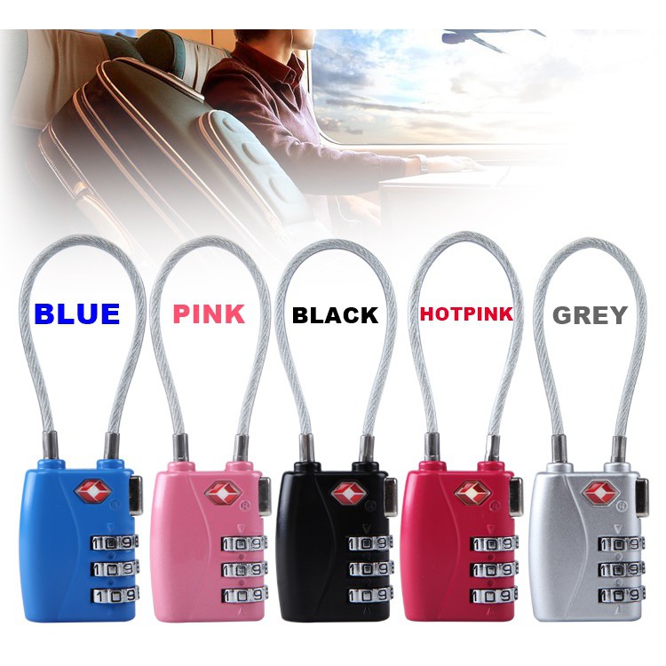 *Sg Stock*AntiTheft TSA cable lock Shopee Singapore