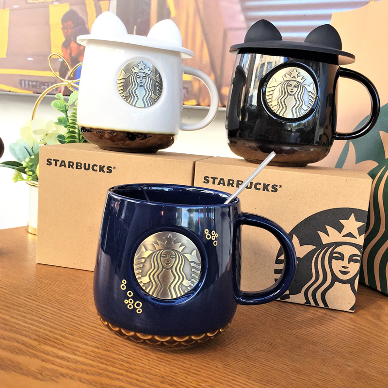 Starbucks cup Ceramic Mug Coffee Cup With Lid And Gift Box Shopee