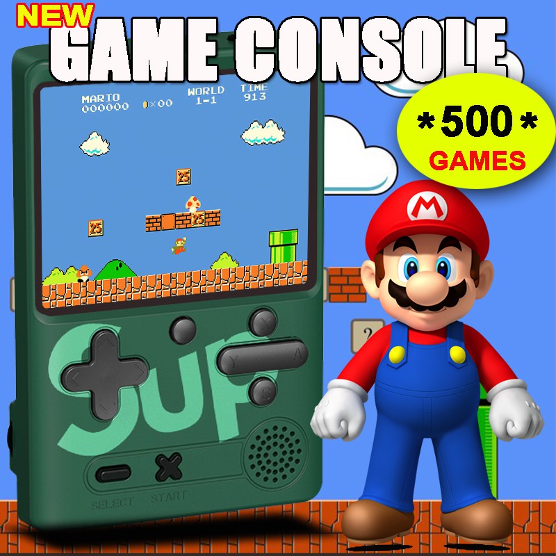 New M6 Super Mario Mini Handheld Games Console Classic 500 In 1 Retro Sup Console Built 500 Games Emulator Shopee Singapore