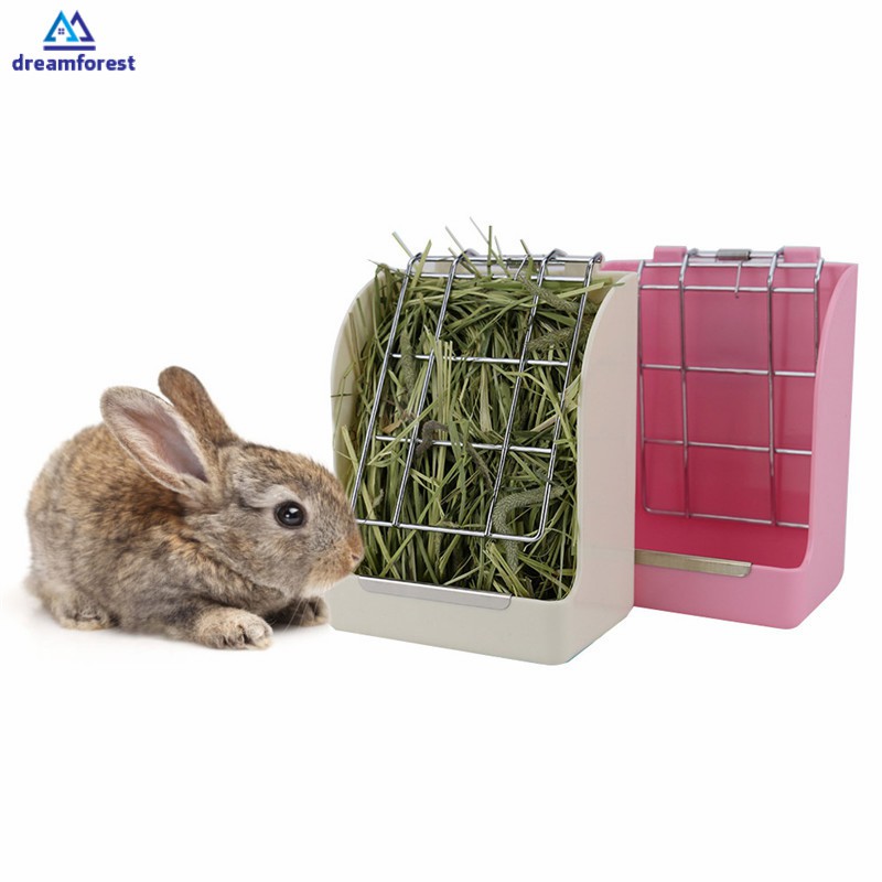 Df Hay Feeder Rack Rabbit Food Bowl Grass Shelf Guinea Pig