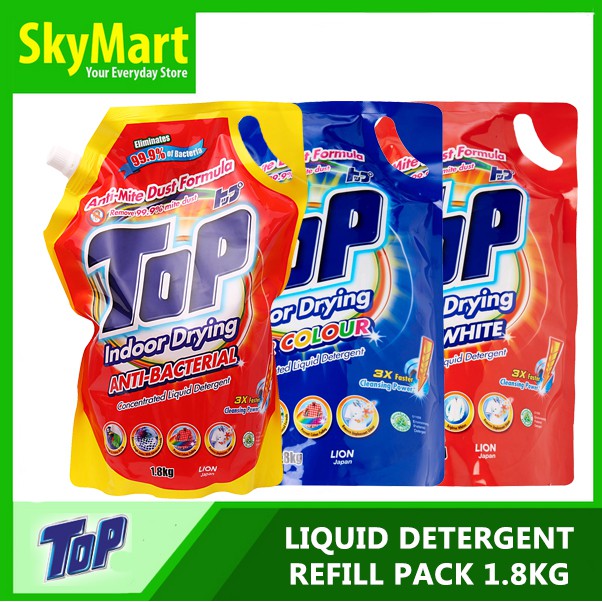 [Twin Pack] 2 x 1.6kg Top Liquid Detergent Refill 1.6kg Shopee Singapore