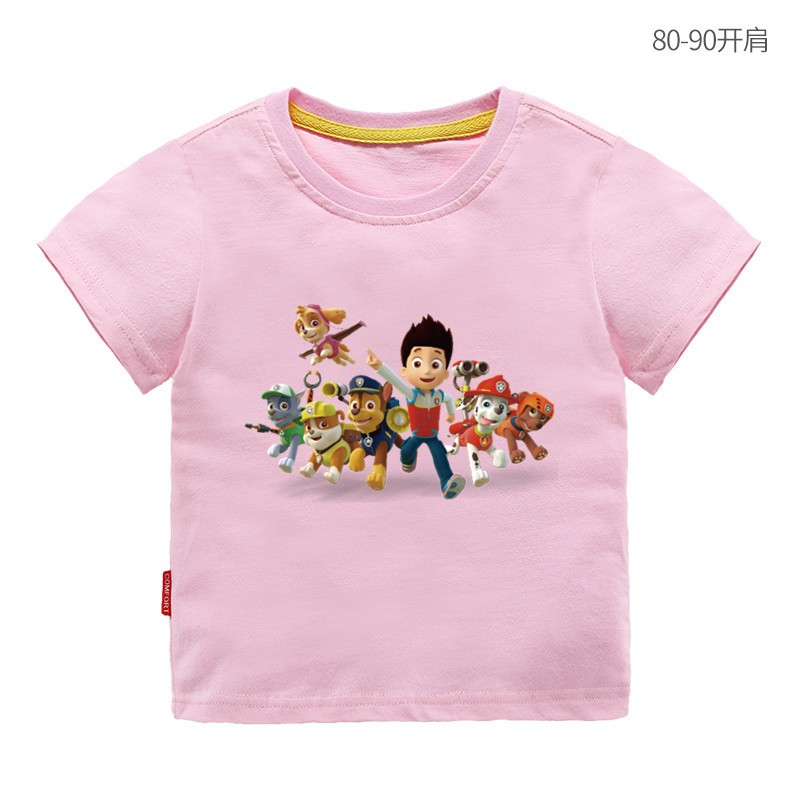 100 Cotton Cartoon Paw Patrol Kids Shirts Soft Breathable Baby - mickey pink overalls roblox