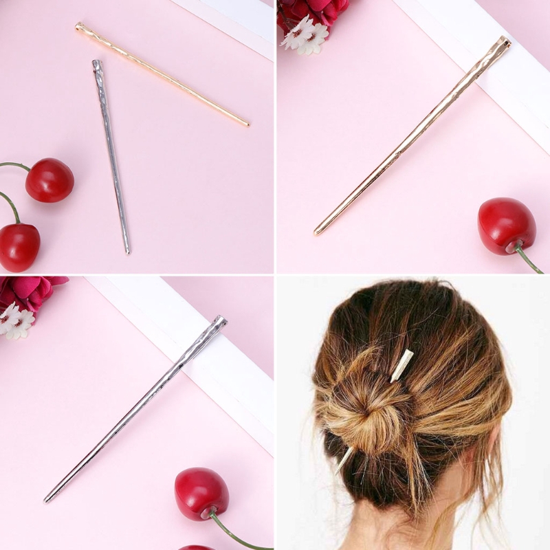 Bst Simple Hairpin Fashion Chinese Style Women Hair Stick Alloy