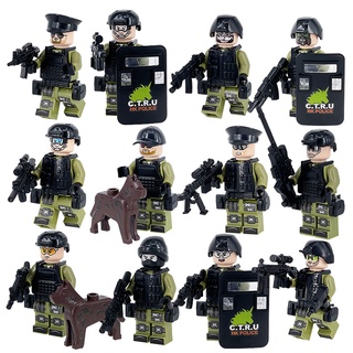 Minifiguren SWAT Spezialkräfte LEGO® kompatibel NEU 