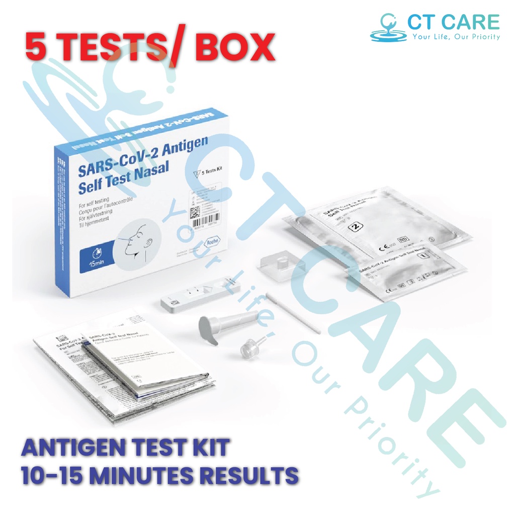 Roche SD Biosensor SARSCoV2 Antigen SelfTest Nasal (ART), 5 Test